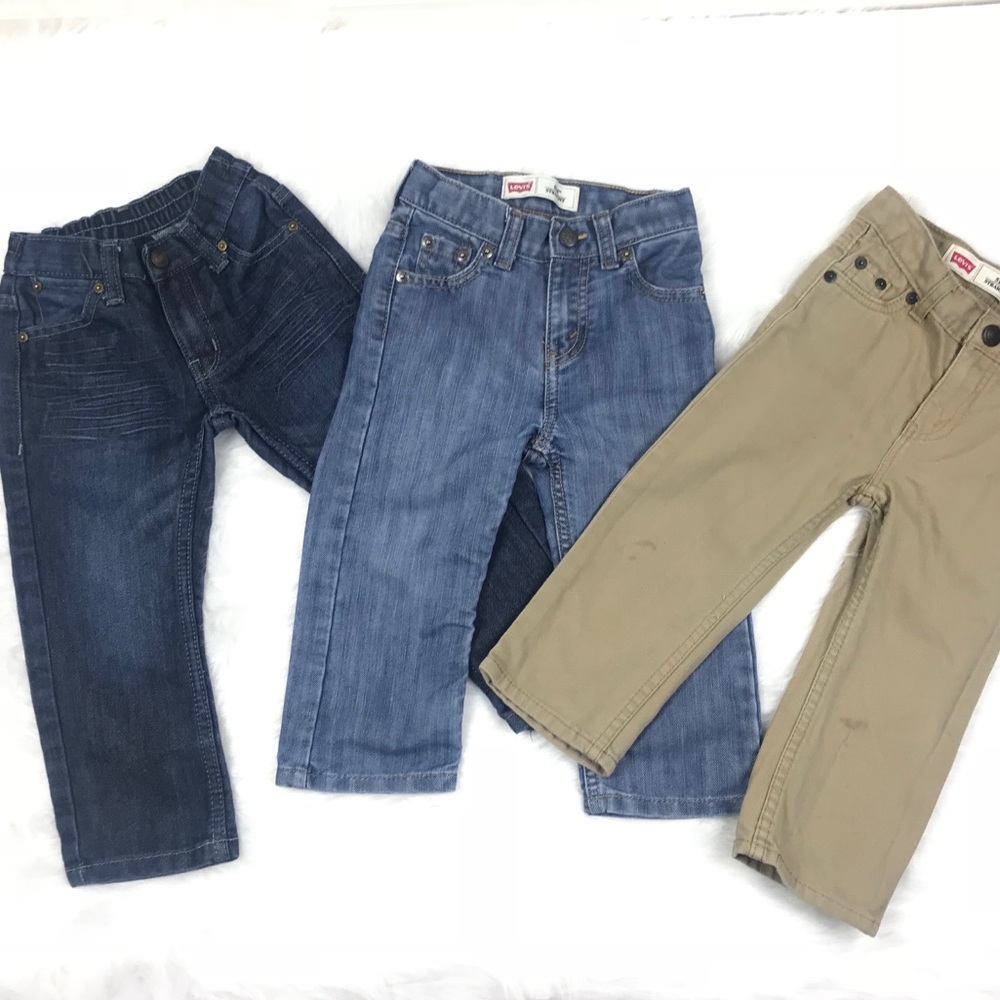3 Pair Of Boy Toddler Jeans 24months